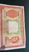 MALAYA & BRITISH BORNEO 1953 10 DOLLARS 