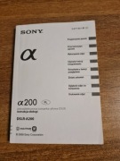 Instrukcja obsługi SONY A200 - POLECAM stan bdb