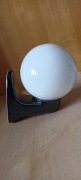 Kinkiet porcelanowy czarny Kościan Łaszkiewicz lampa PRL