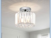 Nowoczesna kryształowa lampa sufitowa, żyrandol 21 cm,E27