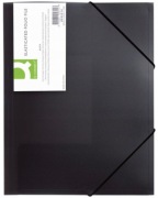 TECZKA NA DOKUMENTY Z GUMKĄ PLASTIKOWA A4 CZARNA
