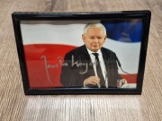 Jarosław Kaczyński oryginalny autograf w ramce Prezes PiS