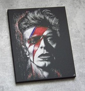 David Bowie Oryginalny obraz ręcznie grawerowany / malowany Staloryt