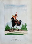 Trębacz Gwardii Cesarskiej 1859 akwarela