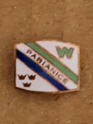 Odznaka klubowa Włókniarz Pabianice - odwrócone barwy