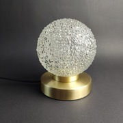 Współczesna szklana lampka nocna - dotykowa  - jak nowa