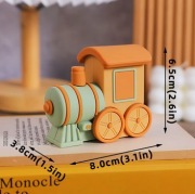 Dekoracja na tort 3D – Pociąg  – zielony brązowy boho