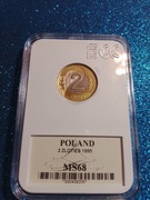 2 ZŁ 1995 GCN MS68 