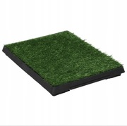 Toaleta dla zwierząt z tacą i sztuczną trawą, zieleń, 63x50x7cm