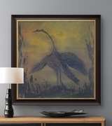 Oryginalny obraz akrylowy "Czekając na Przyjaciela" z certyfikatem autent.