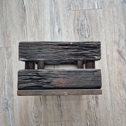 Skrzynka drewniana z starego drewna na rower 