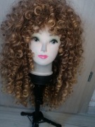Peruka afroloki miodowy blond 