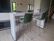 Stół biurowy  STEELCASE z listwa + 4 hokery Vitra