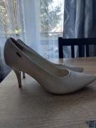 Srebrne buty brilu , r 38