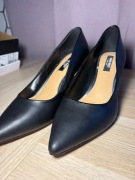 Czółenka NINE WEST Czarne ze srebrnym elementem 