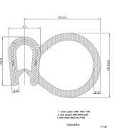 Uszczelka krawędziowa zaciskowa z bocznym balonem