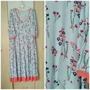 Sukienka maxi z kieszeniami kwiatki plus size 52/54