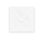 białe perłowe koperty kwadratowe, ozdobne koperty 13x13, jasne koperty