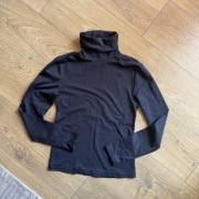 Zara Basic bluzka z golfem czarna s casual sensual