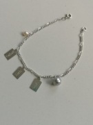 Bransoletka z zawieszkami srebro 