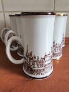Zestaw 6 kubków porcelanowych Hollóháza (Węgry)