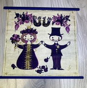 ozdoba sali weselnej HANS JURGEN SCHOBEL 1970' print of cotton