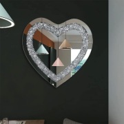 Lustro Glamour z kryształkami serce