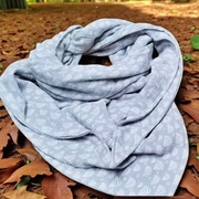 Podwójna muślinowa chusta XXL w odcieniach szarości