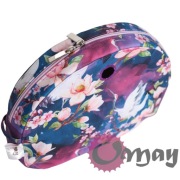 Organizer Obag MOON LIGHT fioletowy – kwiaty 2 kieszenie | OMAY Handmade