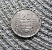 Algieria Francuska 20 Frank 1949r