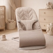 Nowy BABYBJÖRN leżaczek Bliss Woven Petal Quilt | Sand Grey