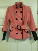 Różowy Krótki Płaszcz/Kurtka Damska S .