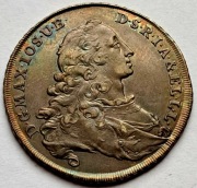 1/2 TALARA 1754r. Maksymilian III Józef. Mennicza, patyna piękny egzemplarz