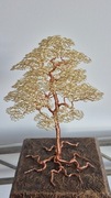 Drzewko Bonsai wykonane z drutu miedzianego