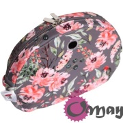 Organizer Obag MOON LIGHT szary – róże koralowe 2 kieszenie | OMAY Handmade