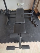 Brama do ćwiczeń, ławeczka, 2 gryfy 180 cm, hantle