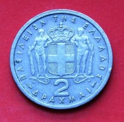 2  Drachmy   1954 r  -   Grecja   