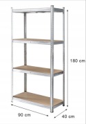 Regał metalowy magazynowy 180x90x40cm 700kg