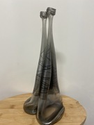 Artystyczny wazon ze szkła – Niemcy, studio glass, sygnowany, lata 70./80.