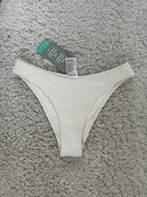 Biały dół od bikini w prążek nowe majtki H&M 38|M