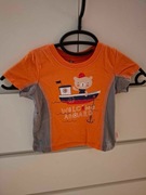 86 cm pomarańczowa szara kolorowa bluzka koszulka bluzeczka T-shirt 