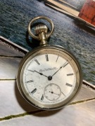 Zegarek Kieszonkowy Elgin XIX wiek 58mm sprawny