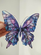 NOWY witraż witrażyk dekoracja okienna motyl 