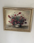 Obraz olejny kwiaty maki