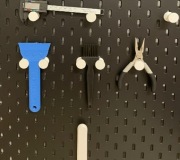5x uchwyty na narzędzia 10mm do IKEA SKADIS do tablicy perforowanej