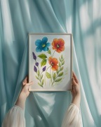 Obraz „Kwiaty”, akwarela na papierze (300 g/m²), 29,7x21 cm