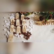 Zawieszka do prezentu etykieta drewno eko święta 