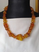 Promocja!Naszyjnik korale Bursztyn bał. sr.925