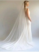 Elegancja i Magia w Jednym – 3-metrowy Welon Ślubny Biały 