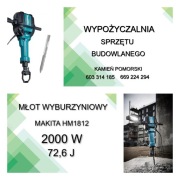 Młot wyburzeniowy Makita 72,6J. Wynajem